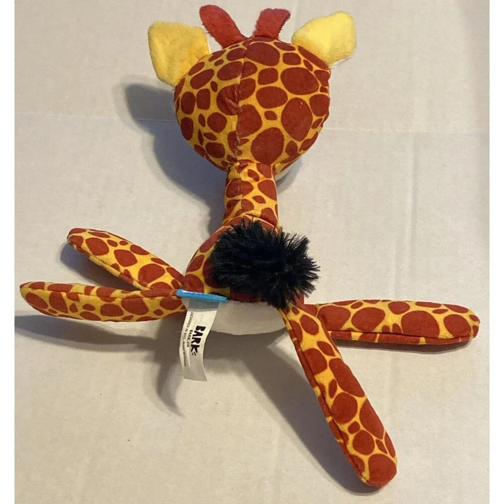 BARK Bark Box Dog Toy Giraffe Zoo Squeak Crinkle Medium/Large 8”